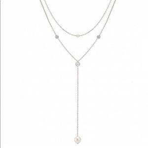 Nomination Necklace Bella White Swarovski Pearls Silver